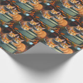 Ginger Cats Pot-Planten, verpakkingspapier Cadeaupapier (Hoek)