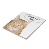 Ginger Cats-regel Tegeltje (Zijkant)