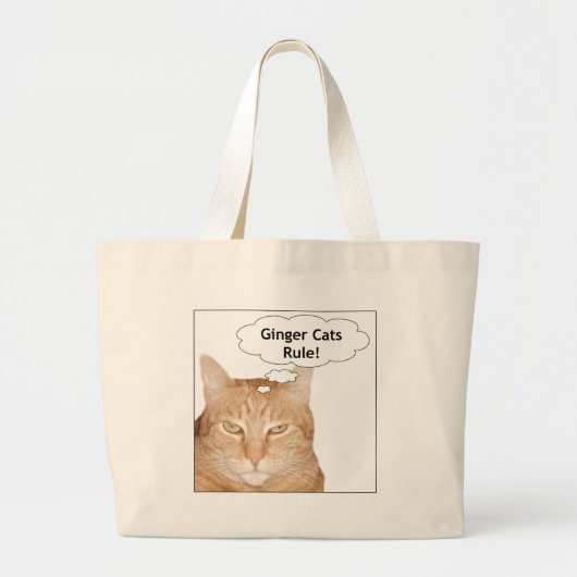 Ginger Cats Rule! Grote Tote Bag (Voorkant)