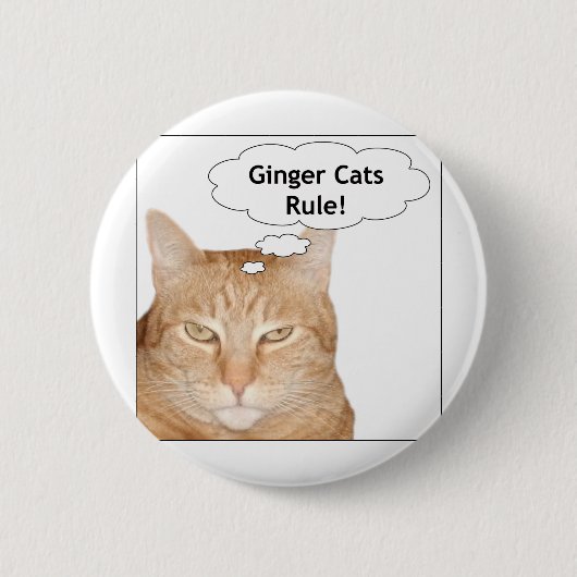 Ginger Cats Rule! Ronde Button 5,7 Cm (Voorkant)