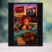 Ginger Chibi Rockabilly Acryl Bord (Neutraal)