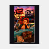 Ginger Chibi Rockabilly Acryl Bord (Voorkant)