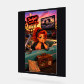 Ginger Chibi Rockabilly Acryl Bord (Hoek)