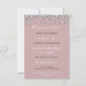 Ginger Christmas Dinner Holidays Rose Silver Drips Kaart (Voorkant)