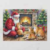 Ginger Coloured Cats Christmas Kaart (Voorkant)