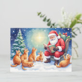 Ginger Coloured Cats Christmas Kaart (Staand voorkant)