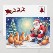 Ginger Coloured Cats Christmas Kaart (Voorkant / Achterkant)