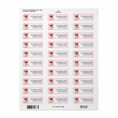 Ginger Cookie Valentijnsdag Adresetiketten d4 Etiket (Full Sheet)