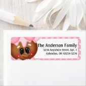 Ginger Cookie Valentijnsdag Adresetiketten d6 Etiket (Insitu)