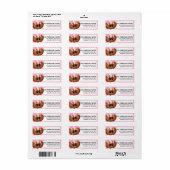 Ginger Cookie Valentijnsdag Adresetiketten d6 Etiket (Full Sheet)