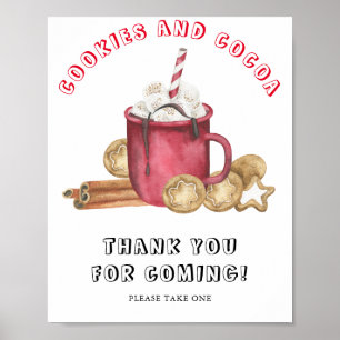 Ginger COOKIES MET COCOA - Bedankt voor uw komst Poster