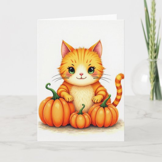 Ginger Creatures Pompoen Vlek Kaart (Voorkant)