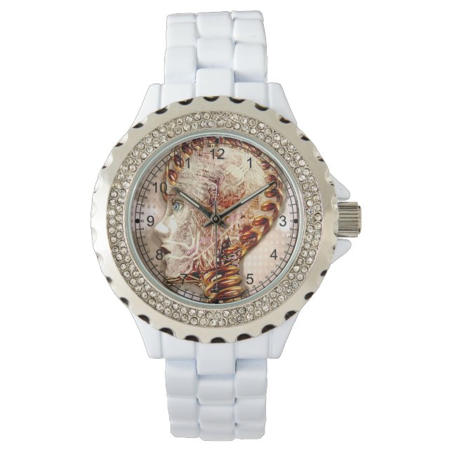 Ginger Cyborg Babe Horloge (Voorkant)