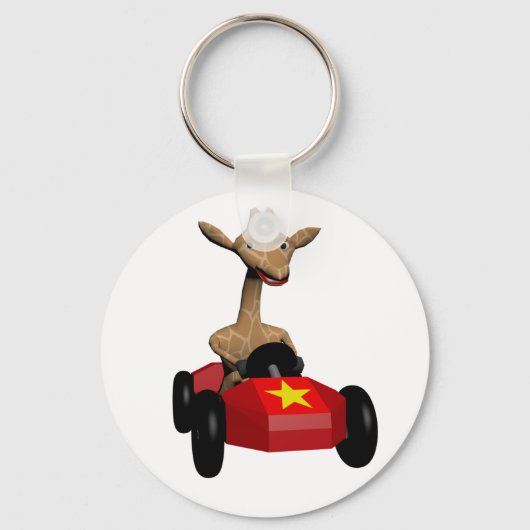 Ginger de Giraffe race Sleutelhanger (Voorkant)