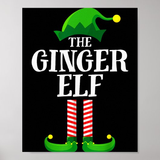 Ginger Elf bijpassende gezinsgroep kerstfeest P Poster (Voorkant)