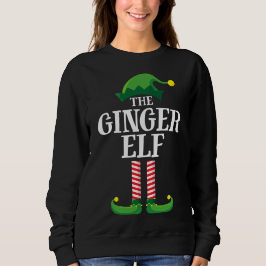 Ginger Elf Matching Familie Kerstfeest Trui (Voorkant)