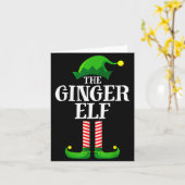 Ginger Elf Matching Family Group Christmas Party P Kaart (Gele Bloem)