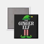 Ginger Elf Matching Family Group Christmas Party P Magneet (Voorkant / Achterkant)