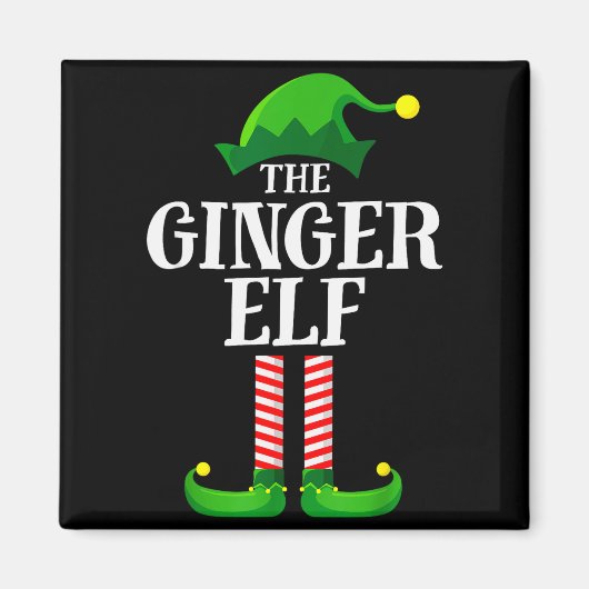 Ginger Elf Matching Family Group Christmas Party P Magneet (Voorkant)