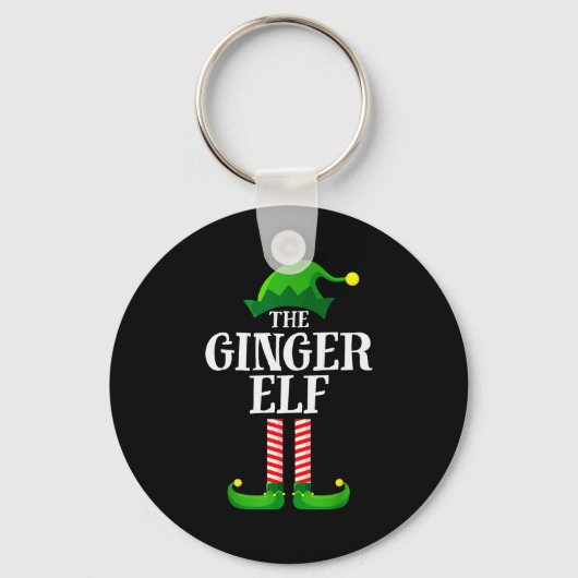 Ginger Elf Matching Family Group Christmas Party P Sleutelhanger (Voorkant)