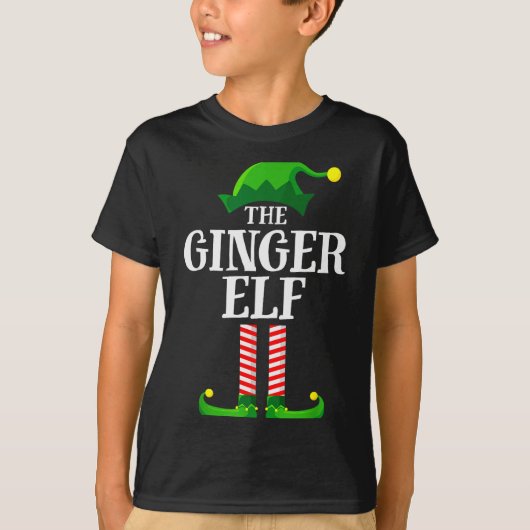 Ginger Elf Matching Family Group Christmas Party P T-shirt (Voorkant)