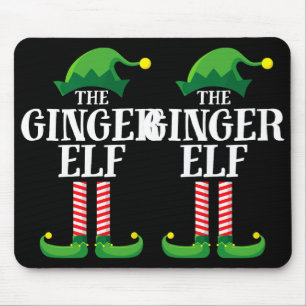 Ginger Elf Matching Family Group kerstparty P Muismat