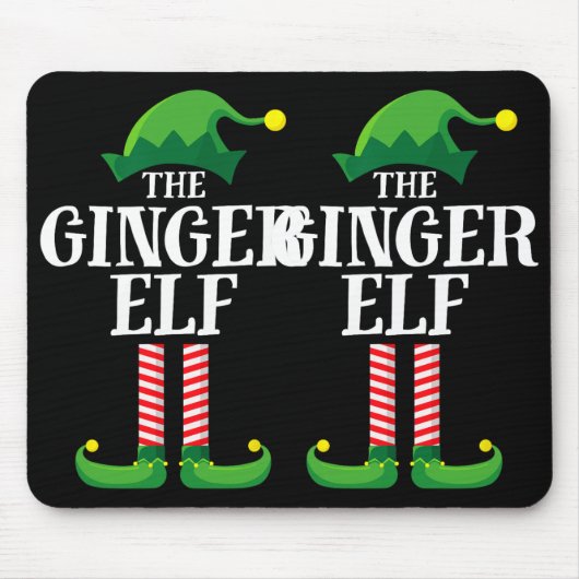 Ginger Elf Matching Family Group kerstparty P Muismat (Voorkant)