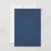 Ginger en Navy Bloemen Bruiloft RSVP Kaartje (Achterkant)