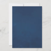 Ginger en Navy Bloemen Bruiloft Save The Date (Achterkant)