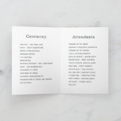 Ginger- en Navy Floral-huwelijk Programma (Binnen)