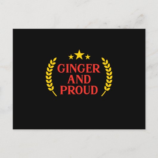 Ginger en roodroodroodroodroodroodroodroodroodrood briefkaart (Voorkant)