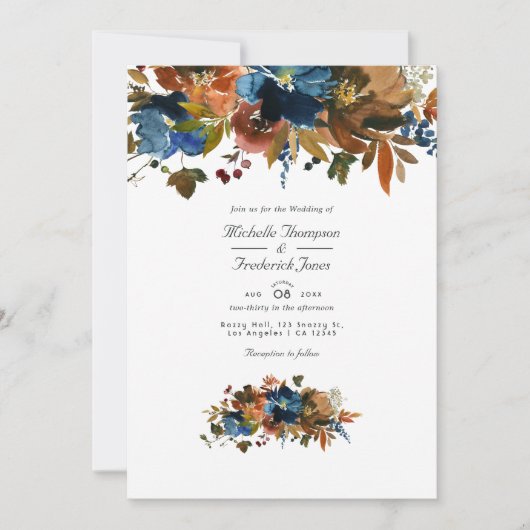 Ginger- en zeemacht-code RSVP-huwelijk Kaart (Voorkant)