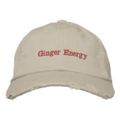 Ginger Energie Geborduurde Hoed | Grappige roodhar Pet (Voorkant)