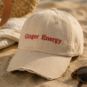 Ginger Energie Geborduurde Hoed Grappige roodhar Pet