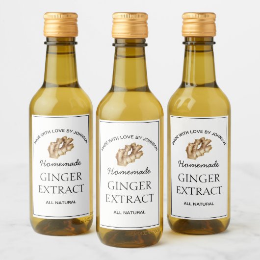 Ginger Extract Label Wijn Etiket (Flessen)