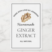 Ginger Extract Label Wijn Etiket (Enkel label)