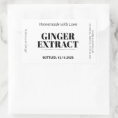 Ginger Extract Modern Label Sticker ZEX_001h (Tas)