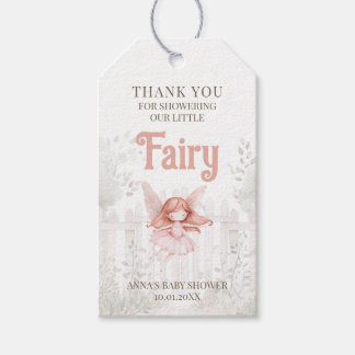 Ginger Fairy Baby shower Bedankt Cadeaulabel
