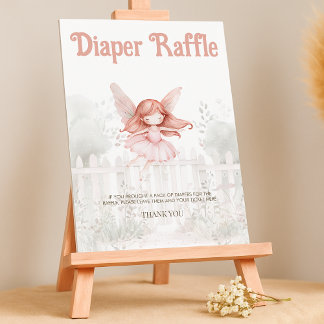 Ginger Fairy Baby shower Luier Raffle Tafelteken Poster