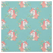 Ginger Floral Unicorn Patroon Stof (Swatch)
