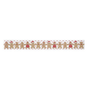 Ginger Friends Kerst Gingerbread Mannen + Vrouwen Satijnen Lint