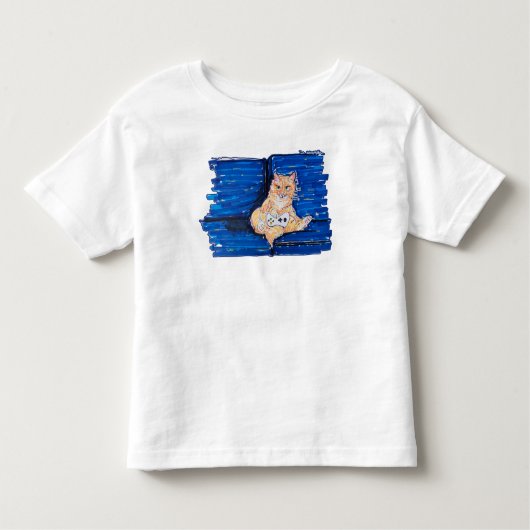 Ginger Gamer Cat Kinder Shirts (Voorkant)