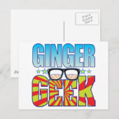 Ginger Geek v4 Briefkaart (Voorkant / Achterkant)