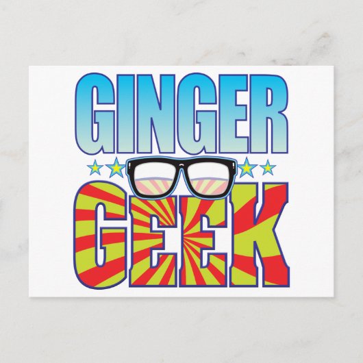 Ginger Geek v4 Briefkaart (Voorkant)