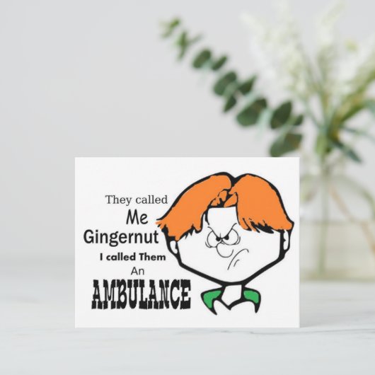 Ginger Gerald Briefkaart (Staand voorkant)