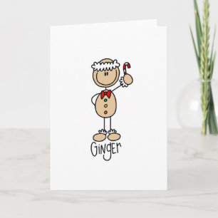 Ginger Gingerbread Cookie Tshirts en Geschenken Feestdagen Kaart