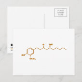 Ginger Gingerol Molecule Chemical Formule Briefkaart (Voorkant / Achterkant)