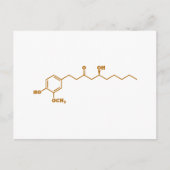 Ginger Gingerol Molecule Chemical Formule Briefkaart (Voorkant)