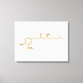 Ginger Gingerol Molecule Chemical Formule Canvas Afdruk (Voorkant)