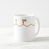 Ginger Gingerol Molecule Chemical Formule Koffiemok (Voorkant rechts)
